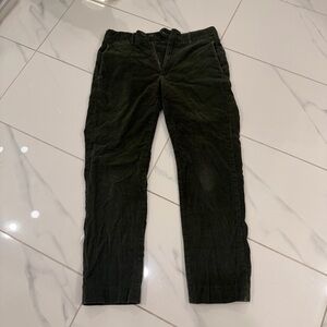 Men's Threads Saks Fifth Avenue Dark Green Corduroy Pants